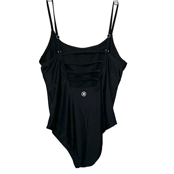 HURLEY ONE- PIECE SWIM SUIT, WOMENS, XXL, BLACK, PADDED BRA, ADJUST THIN STRAPS - Picture 4 of 12